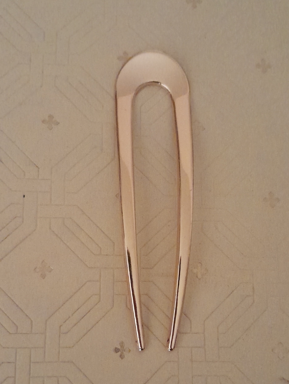 Sleek Metal Hair Fork - Silver